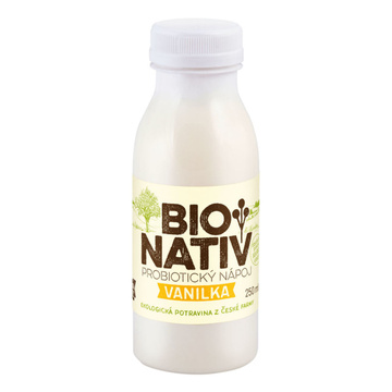 BIO jogurtový nápoj Bionativ vanilka 250 ml Bio Vavřinec 